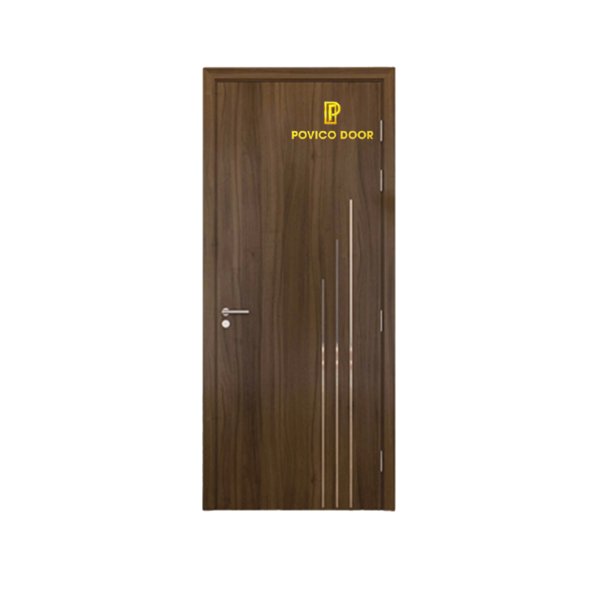 Cửa phẳng phủ film 3 sọc theo yêu cầu PVC-003